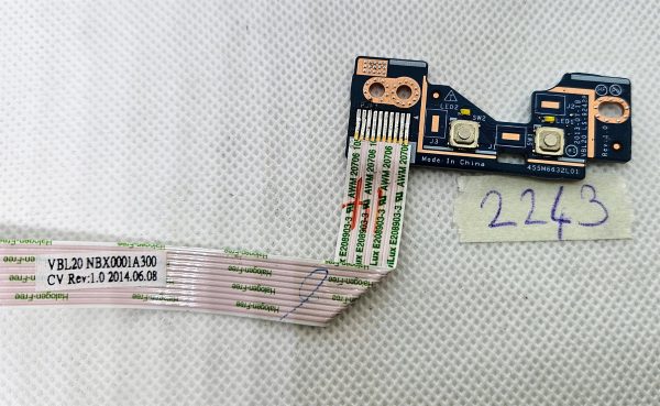 HP ZBook 15 Series WiFi Wireless ON OFF Switch Button Board LS-9242P s kablom
