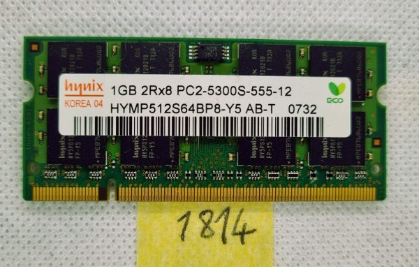Hynix 1GB pomnilniški pomnilnik za prenosni računalnik HYMP512S64BP8-Y5 AB-T 2Rx8 PC2-53000S-555-12 - Povečajte zmogljivost svojega prenosnika!