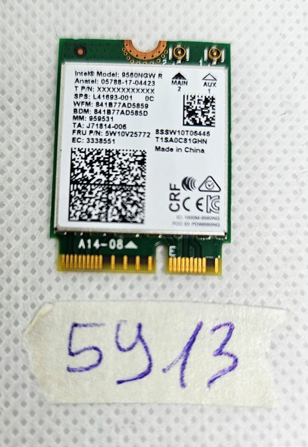 Kartica Intel 9560NGW (L41693‑001 SPS) Wireless‑AC 9560 WiFi & Bluetooth – Deli za prenosnike