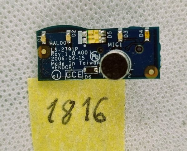 LS-2791P Originalna OEM plošča mikrofona Dell Latitude D620