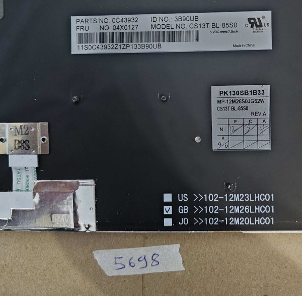 Tipka za posamezno tipkovnico za Lenovo ThinkPad L460 FRU 04X0127 - slika 3