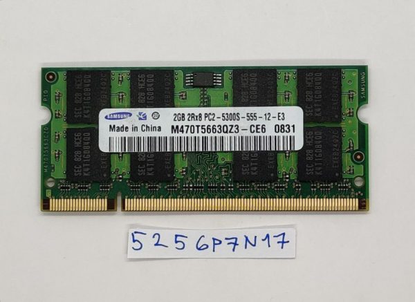 Lenovo ThinkPad T61 2GB RAM PC2-5300S 2Rx8 555-12-E3 - rabljen nadomestni del
