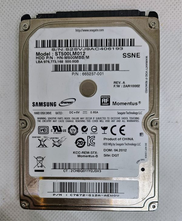 SAMSUNG ST500LM012 500GB 5.4K 6G 8MB 2.5in SATA pogon za prenosnike PS4 XBOX One S - rešitev za shranjevanje z visoko zmogljivostjo!