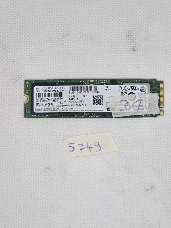 Samsung PM981 256 GB M.2 2280 NVMe PCIe 3.0 x4 SSD – Nadgradnja za shranjevanje prenosnih računalnikov visoke hitrosti