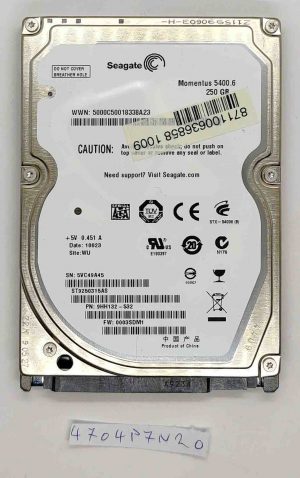 Seagate Momentus 5400.6 250GB 2,5" HDD - 5400 RPM, 100% zdravje, del 9HH132-532