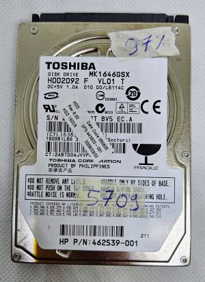 Trdi disk Toshiba MK1646GSX 160 GB 2,5" SATA – originalni trdi disk za prenosnike