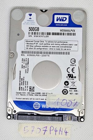 Trdi disk WD 500 GB HDD WD5000LPVX 2.5 SATA – nadgradnja za shranjevanje prenosnika
