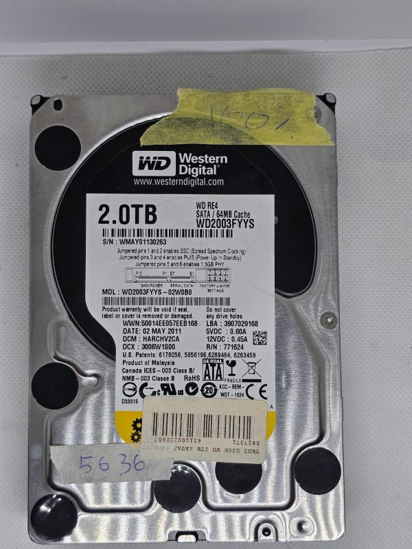 Trdi disk WD2003FYYS 2TB - 100 % zdrav