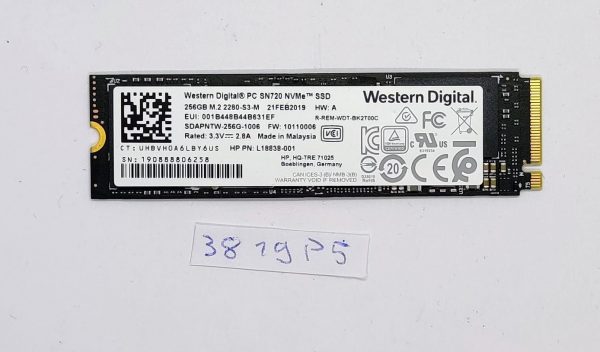 Western Digital SN720 256GB PCIe NVMe SSD SSD disk SDAPNTW-256G-1006 - Original OEM