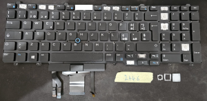 Posamezna tipka za tipkovnico prenosnega računalnika za Dell Latitude E5550, Precision 3510/7510 - osvetljeno od zadaj - del 0HYRF9