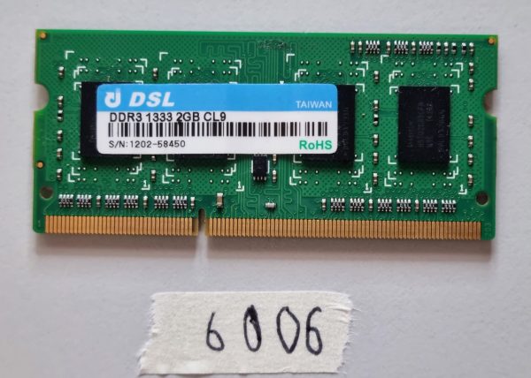 DSL 2GB PC3-10600 DDR3 1333MHz CL9 240-pin DIMM namizni RAM pomnilniški modul