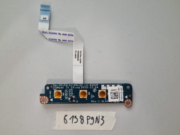 Dell Latitude E6420 LS-6593P stikalna plošča s medijskimi gumbi s kablom 4GHGP deli prenosnika