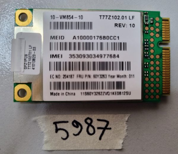 Deli prenosnika IBM Lenovo ThinkPad Gobi2000 3G WWAN 60Y3183 60Y3263 X201 T410 W510
