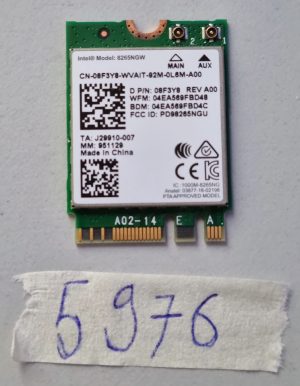 Dvopasovna WiFi kartica Intel Wireless-AC 8265NGW Dell Latitude 5490 WLAN, uporabljeni deli za prenosnike