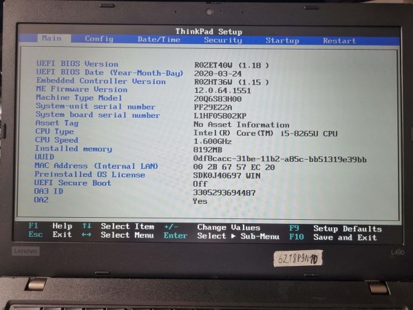 Lenovo ThinkPad T480s 14" FHD LCD zaslon NV140FHM-N46 V8.2 01YN143 Deli prenosnika - slika 2