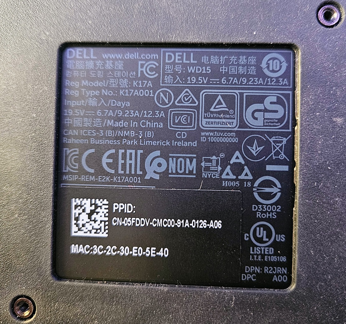 Dell WD15 K17A Docking Station USB-C Thunderbolt 4K z 180W adapterjem - slika 4