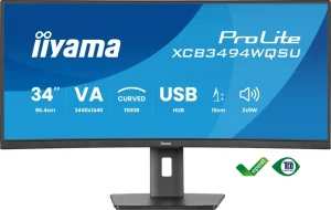Monitor Iiyama 86,4 cm (34,0”) XCB3494WQSU-B1 3440×1440 VA LED 120Hz ukrivljen