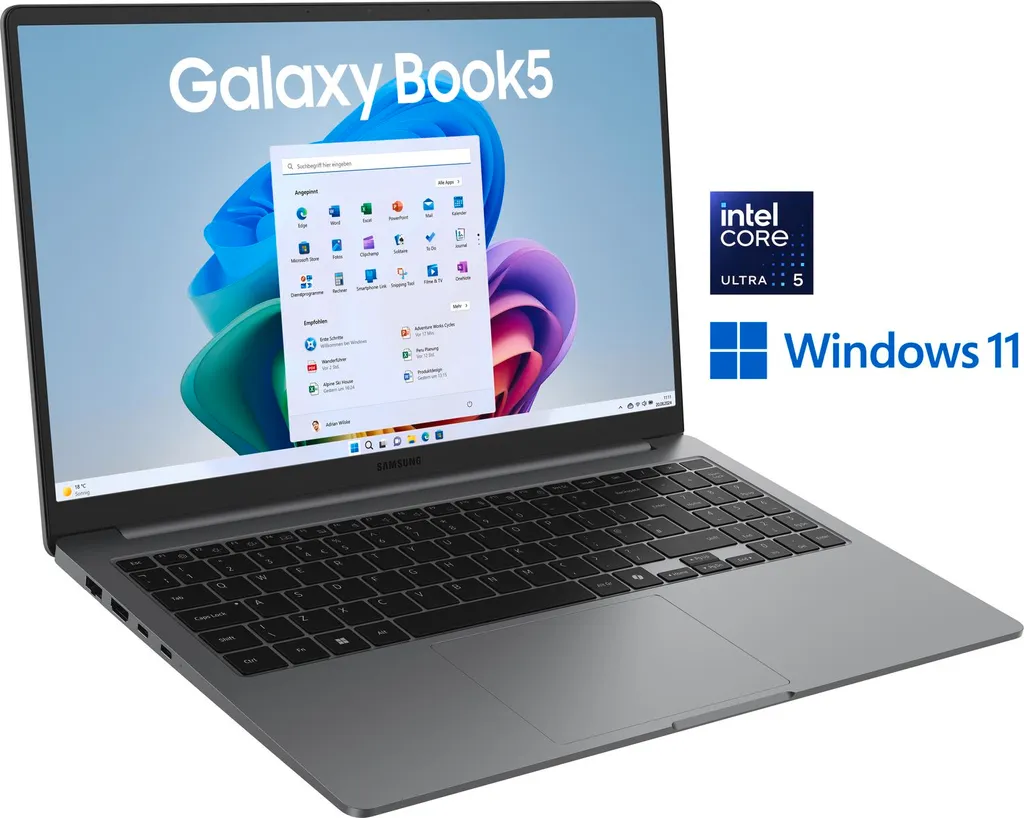 Prenosnik Samsung Galaxy BOOK5 / Core Ultra 5 / RAM 16 GB / 512GB SSD / 15,6″ FHD