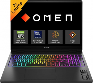 Prenosnik HP OMEN MAX Gaming 16-ah0012ns | U9 275HX | RTX 5080 (16GB) / Core Ultra 9 / RAM 32 GB / 1TB SSD / 16,0″ WQHD