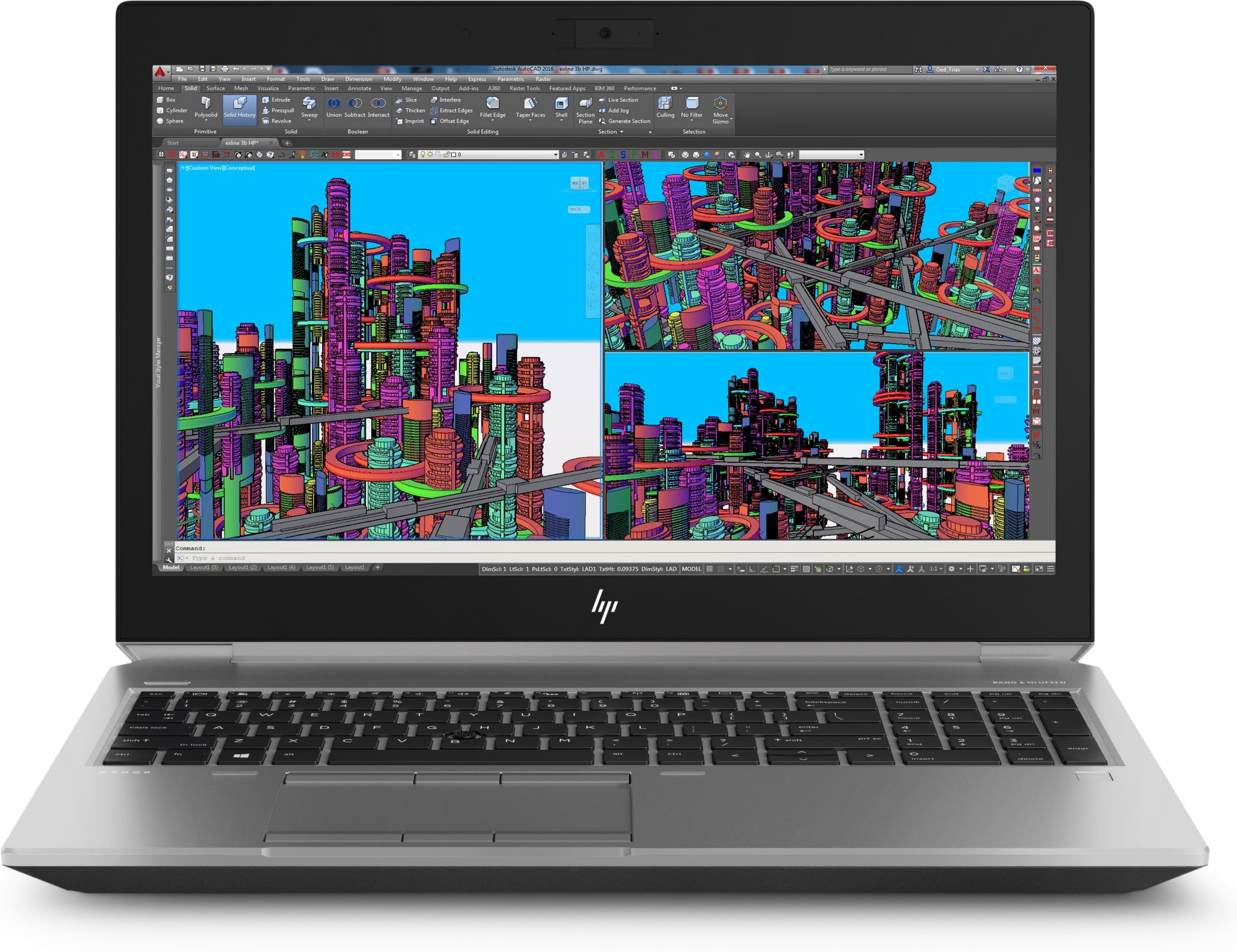 Prenosnik HP ZBook 15 G5 / i7 / Quadro P2000 / RAM 16 GB / 256GB SSD / 15,6″ FHD
