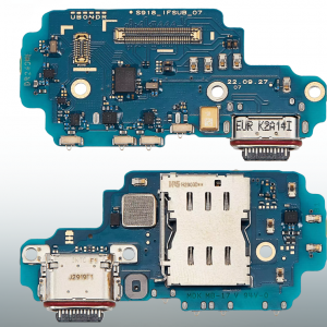 Charging Port Board s SIM čitalcem za Samsung Galaxy S23 Ultra 5G S918B (mednarodna različica) Premium