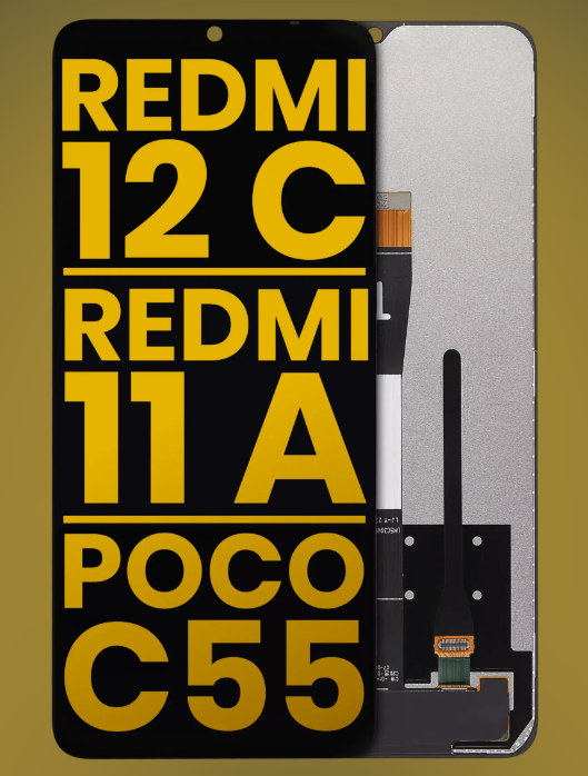 LCD zaslon brez okvirja za Xiaomi Redmi 12C / Redmi 11A / Poco C55 – obnovljen (refurbished)
