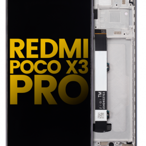 LCD zaslon z okvirjem za Xiaomi Poco X3 / X3 Pro / X3 NFC – Phantom Black, obnovljen (refurbished)