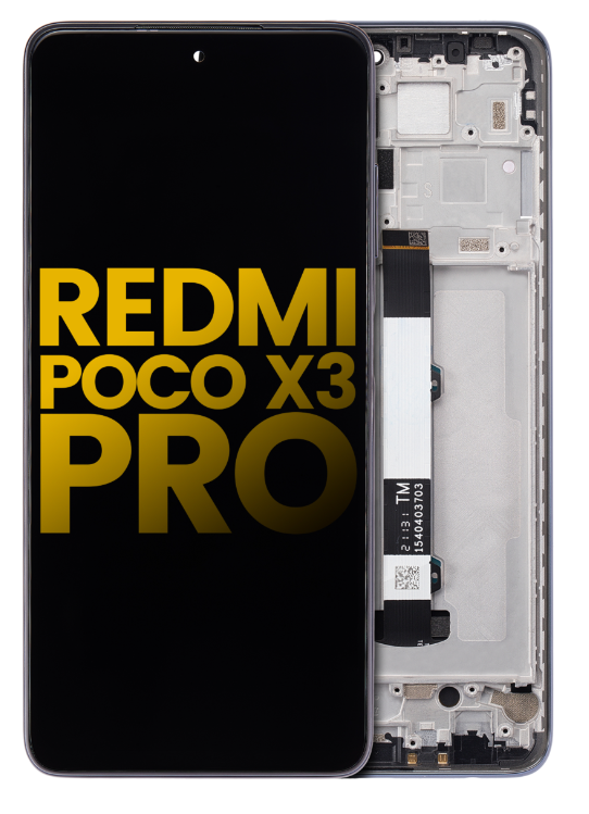 LCD zaslon z okvirjem za Xiaomi Poco X3 / X3 Pro / X3 NFC – Phantom Black, obnovljen (refurbished)