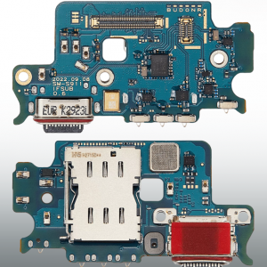 Polnilni konektor s PCB ploščico in SIM čitalcem za Samsung Galaxy S23 5G S911B – Premium