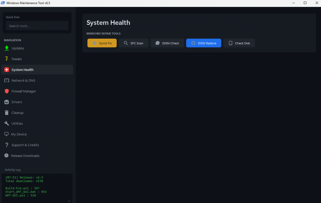 Windows Maintenance Tool: popoln pregled, namestitev in uporaba